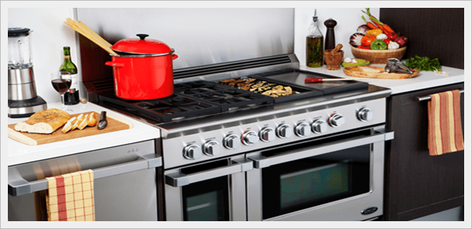 Kitchen stove and burners